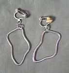 Серьги клипсы Абстракция,металл,  высота 4,5 см (5)