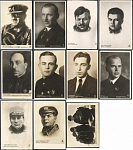 Почтовые карточки Летчики-полярники 11 карточек  (427)