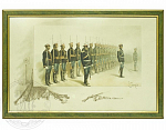 Самокиш Николай (Микола) Семенович 1860 - 1944 гг. Цветная литография. Императорская гвардия.