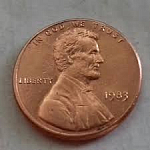 Монета 1 цент 1983г США