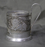 Подстаканник Нижегородская резьба, алюминий, эмаль  (37)
