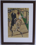 Картина.Жокей 29,5х39см