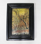 Картина Рисунок красками Лес, размер 14,6х19,8 см