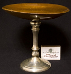 Ваза-конфетница с деревянным топом, ножка серебряная, 925 пр., 165 гр, 1900-1930 гг, Европа, 13,5 см