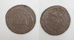 Монета Ивана VI  Денга 1740 года, двойной удар, брак (32)