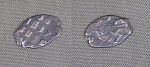 Монета Петра I Алексеевича Копейка, 1682-1725 гг, чешуя,  вес 0,3 гр (13)