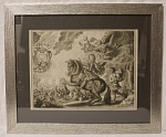 Резцовая гравюра  "Аллегория" Победа (La Bataille gaignée), Питер Клуэ, 1658 г, 43 х 33,5 см