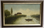 Картина.На лодке 31.5х18cм