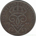 Монета 1 эре 1948 г. Швеция