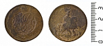 Монета  Елизаветы 2 копейки, 1758 