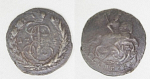 Монета  Екатерины II 1 копейка 1795 г ЕМ тонкий кр.(7)