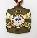 Медаль Кубок Европы по спасению 1988, бронза, размер 6,5х7,2 см (7)