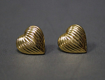 Серьги гвоздики Сердце, диаметр 1,2 см  (29)