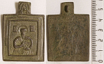 Икона литая Святой Антипа, Гуслицы, R9, 18 век, 6х4 см