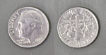 Монета 10 центов 1 дайм 1983 г США Рузвельт (23)
