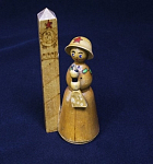 Игрушка Мальчик пограничник, 1970-е, дерево, высота 13,5 см (21)