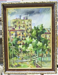 Картина  Город перед дождем, ДВП, масло , 30,3х40 см