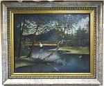 Картина.Рижский залив.1928 г., Дерево, живопись, размер 34,5х44 см