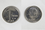 Монета 1 франк 1997 года Бельгия (25)