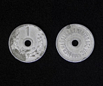 Монета 1 мунгу 1959 года Монголия