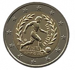 Монета 2 евро 2026 года Словакия Чемпионат Европы по Футболу 1976