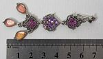 Серьга гвоздик Ромбы, длина 7,5  см