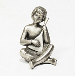 Статуэтка Мальчик с балалайкой, силумин,  1970-е годы, высота 14,5 см