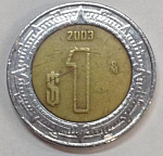 Монета 1 песо 2003 г Мексика 