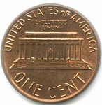 Монета 1 цент 1981г США 