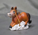 Елочная игрушка Конь, композиционная масса, размер 5,5х6 см (8)