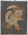 Панно Кот в сапогах, проволка, СССР, 20,2х25,2х0,2 см