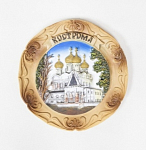 Сувенир тарелка настенная Кострома, глина, диаметр 10,5 см