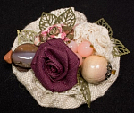 Брошь ручная работа, диаметр 8 см №1